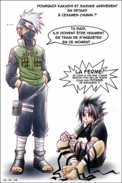 Pour quelle raison Kakashi et Sasuke sont-ils arrivs en retard  l'examen de Chunin ?