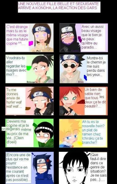 Qui est le moins intress par une fille belle et sduisante qui arrive  Konoha ?