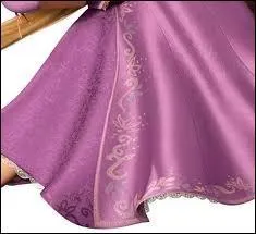 Cette trs jolie robe  la jupe ample et gode, aux reflets satins, entre rose et mauve, est en outre rebrode. Qui a la chance de la porter ?
