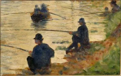 O pourrez-vous admirer l'oeuvre de Seurat connue sous le nom  Les Pcheurs  la ligne  ?