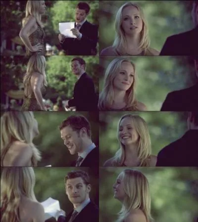 A quelle occasion Klaus et Caroline se rapprochent beaucoup (indice=photo) ?
