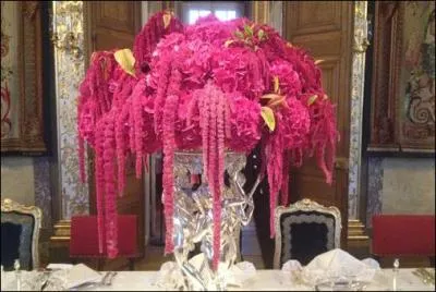 Ce somptueux bouquet ornait rcemment avec plusieurs de ses confrres les tables d'un dner de gala au Palais royal danois. Il est compos d'hortensias, et de ces fleurs tombant en cascades roses qui sont... ?