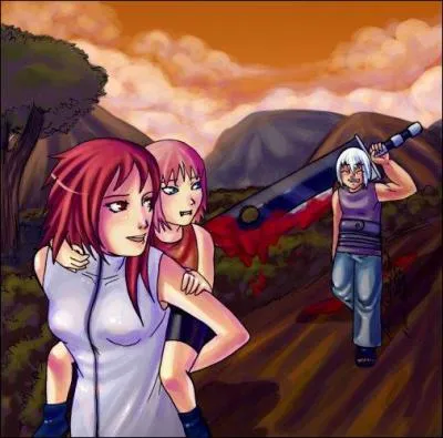 Pourquoi Suigetsu est-il en retard (sur sa femme Karin, et sa fille) ?