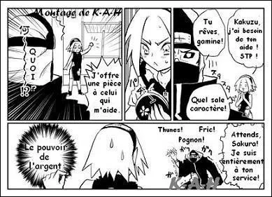 Quelle astuce utilise Sakura pour que Kakuzu vienne  son aide ?
