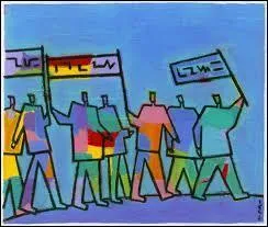 Une manif avec des bonshommes de 5 cm de haut s'est produite.