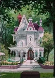 Mais quelle jolie maison que celle-ci, toute en bardeaux de bois blanc, cerne d'un joli jardin. Elle abrite une mignonne amie  quatre pattes qui est... ?