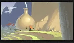 En voici une drle de maison, toutes ronde, et pour tout dire, situe trs en hauteur. C'est ici que vit donc... ?