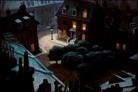 Cette jolie maison bourgeoise de ville, ici plonge dans le noir compte tenu de l'heure tardive, est celle o rside une joyeuse famille, laquelle... ?