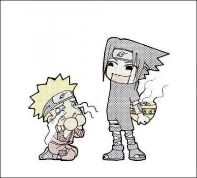 Comment Sasuke met-il Naruto  ses pieds ?