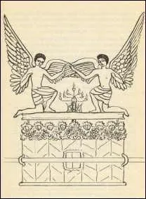 Ce couvercle est orn de  deux chrubins . Dans quel but ?