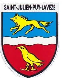 Voici le blason de la commune Puydmoise de Saint-Julien-Puy-Lovze. Elle se situe en rgion ...