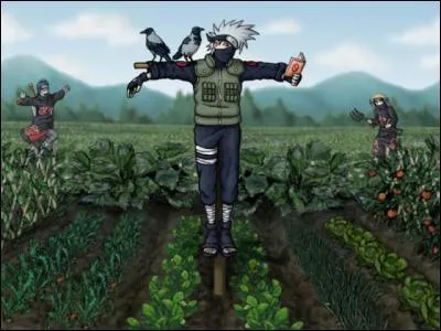 Mme en faisant l'pouvantail Kakashi trouve le moyen de ...
