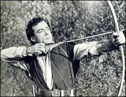 Quel acteur a jou dans la srie tl britannique diffuse en noir et blanc  Robin des Bois  (1955-1960) ?