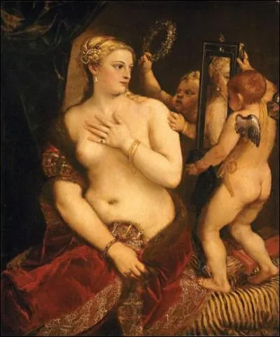 Compltez le trou du titre de ce tableau de Titien :  ... miroir  !