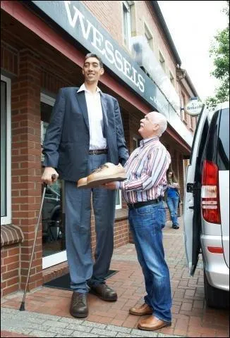 Quelle �tait la taille de l'homme le plus grand au monde ?