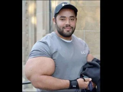 Quelle est la circonf�rence du bras de cet homme ?