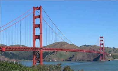 Dans quelle ville a été construit le pont Golden Gate Bridge ?