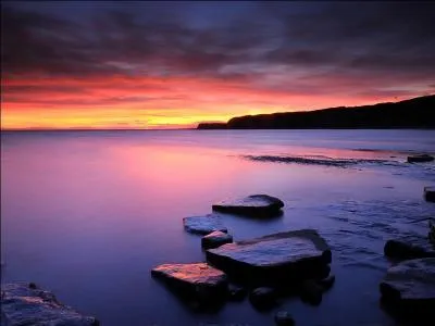 Joli coucher de soleil. Mais est-ce que ce soleil est bien rel ? ...