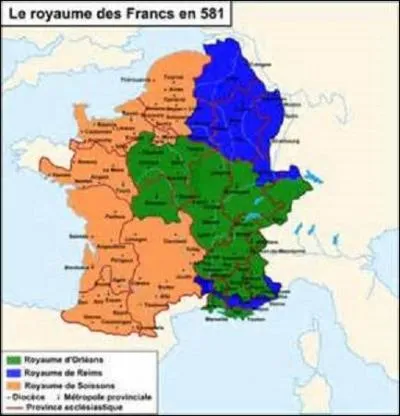 À la chute de l'Empire romain, je passe sans heurt dans le giron du royaume des Francs, sous la coupe de Clovis. À la mort de ce dernier en 511, son territoire est partagé avec ses 4 enfants. J'échoie à Thierry Ier, mais comment se nommait son état qui s'étendait des Pays-Bas actuels à l'Alsace ?