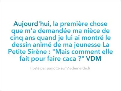 Avec quoi la petite sirne se brosse-t-elle les cheveux ?