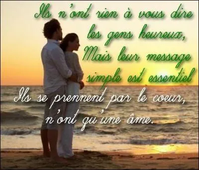 Une belle chanson pour gens  zen  ...