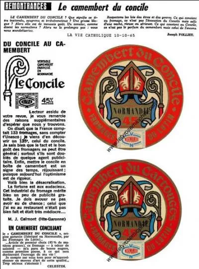 Que vous voque le dialogue cumnique entre Vatican II (1962-65) et le camembert de Normandie ?