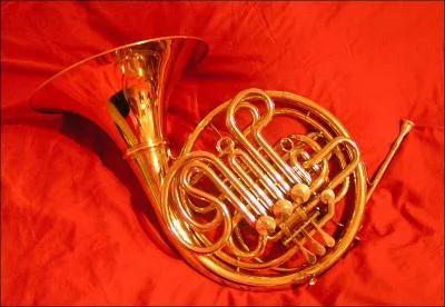 Europe : instrument  vent de la famille des cuivres, d'origine franaise, appel 'French horn' par les Anglais !