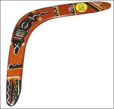 Australie : objet  multiples fonctions (arme de lancer, outil pour creuser la terre, instrument de musique), il est labor  partir d'un morceau de bois !