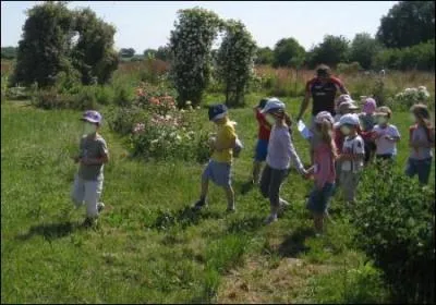 Les enfants sont ... ravis de la promenade,  l'exception de Pierre qui aurait prfr jouer avec son ordinateur. Il boude.