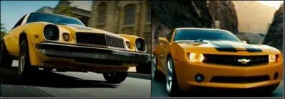 Quel est le nom de ces Chevrolets Camaro de 1977 et 2009 dans  Transformers  ?