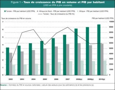 Depuis l'indpendance de la Tunisie, quel domaine a enregistr des taux importants de croissance et assure environ 12, 3 % du PIB ?