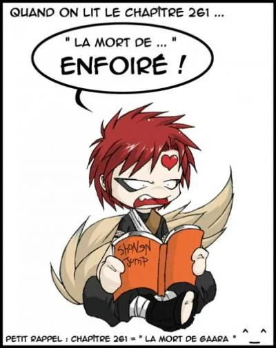 Qu'apprend Gaara dans ce chapitre ?