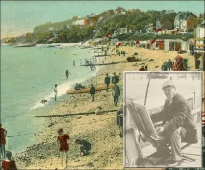 Qui rencontre-t-il dans la boutique d'un encadreur de cette même ville, artiste qui lui transmettra sa façon de peindre en plein air ?