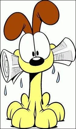 Garfield est un chat de bande dessinée ayant vu le jour dans les années 70. Il vit avec son maître Jon et son camarade un chien qui se prénomme :