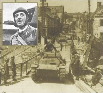 Le 14 mai 1940, Charles de Gaulle est désigné pour commander la nouvelle 4e division cuirassée avec laquelle il exécute une contre-attaque qui parvint à repousser les troupes allemandes. Cette contre attaque s'est effectuée à...
