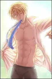 De quelle couleur est le maillot de bain de Nathaniel ?