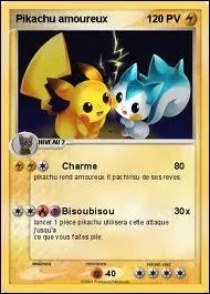 Quand on fait un uf entre Pikachu et Pachirisu à l'éclosion on obtient ... ou ... (2 réponses)