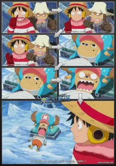 Où a atterri la crotte de nez de Luffy ?