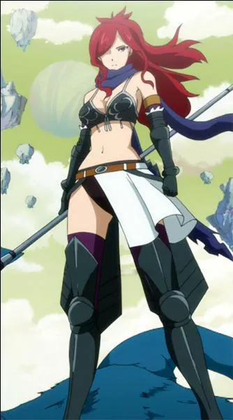 Lors du combat Erza vs Erza, à Edolas, que fait Erza Knightwalker avec ses cheveux ?