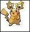 Mon premier est l'un des Pokémon les plus connus du monde. Il est de type Électrique, il emmagasine son énergie dans ses joues. Mon deuxième est de type Normal. Il ressemble à un cerf et il utilise ses bois pour hypnotiser ses adversaires.
