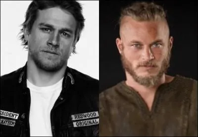 Vous m'avez vu dans la série "Vikings", dans le rôle de Ragnar Lothbrok, je suis Travis Fimmel, et je suis à gauche, sur la photo !