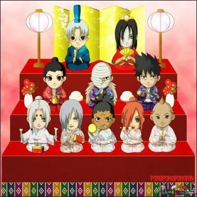 Les méchants en poupées ! Qui tient des os dans ses mains à la place de baguettes pour jouer du tambour ?