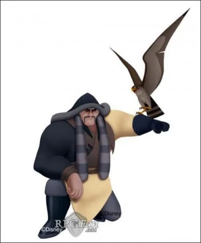 Qui est ce vilain avec son aigle voulant battre Mulan ?