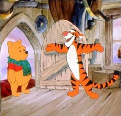 C'est une photo tirée du dessin animé "Les Aventures de Winnie l'Ourson", que vois-tu sur cette photo ?