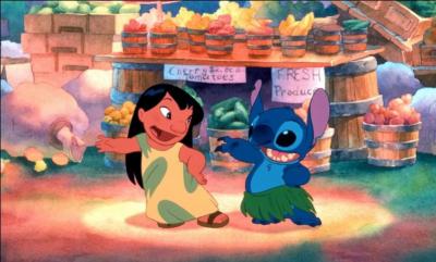 Que vois-tu sur cette image tirée du dessin animé "Lilo et Stitch" ?