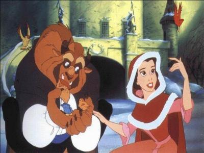 Que vois-tu sur cette image tirée du dessin animé "La Belle et la Bête" ?