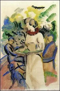 Après-midi dans le jardin.