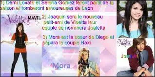 Qui se rejoindra à la 3e saison de Violetta ?