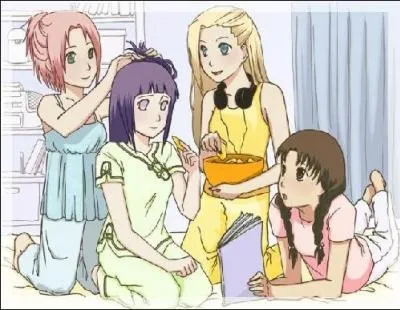 Pyjama party ! Les héros se réunissent ! Allons voir la chambre des filles. Qui a ramené un bol de chips ?