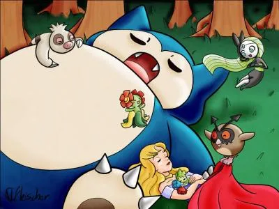 Qui sont les trois pokémon dormant avec la princesse Aurore ? (3 réponses)